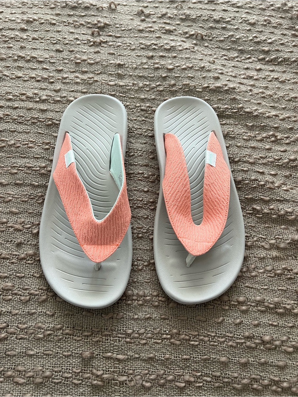 Hey Dude Coral Pink Strap Women's Flip Flop Sandals